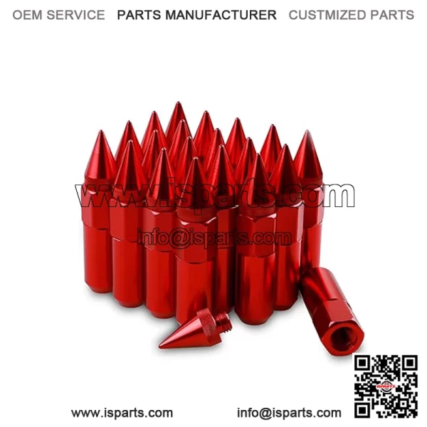 6061 aluminum 90MM pointed nut M12*1.5# red