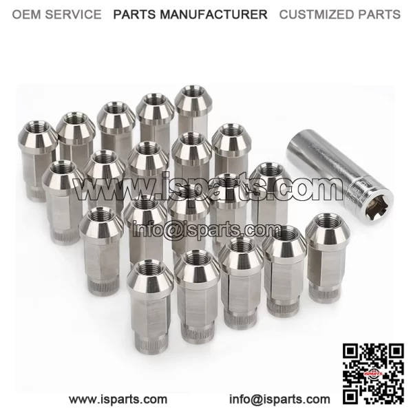 50mm Stainless steel nut straight grain (19 pairs of sides) M14*2 - Image 2