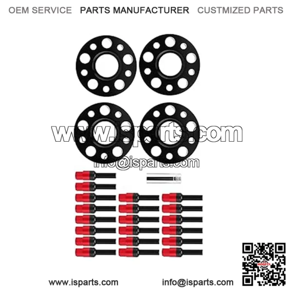 BMW 5*120 72.56mm flange 15mm 4PCS with M12*1.5 cone bolt - Image 2