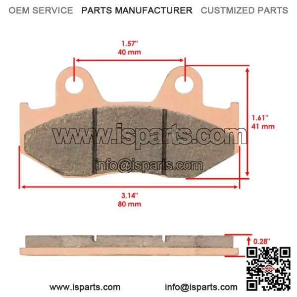 Sintered Rear Brake Pads for Yamaha Raptor 700 700R YFM700 SE 2013-2024 (For: Yamaha Raptor 700) - Image 2