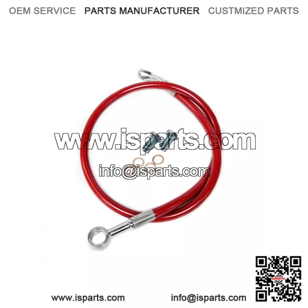 Streamline Steel Braided Rear Brake Line Stock Length Red TRX 400X TRX400EX