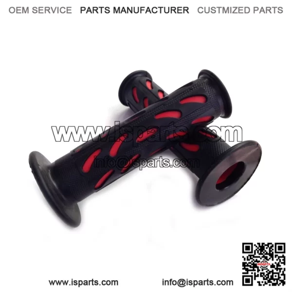 Black Rubber Hand Grips Handlebar For ATV Polaris Arctic Cat Suzuki 22mm 7/8" - Image 3