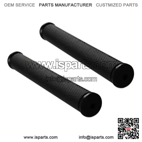 Black 8" Rubber Snowmobile Grips For Cat Polaris Skidoo Yamaha 7/8'' handlebars