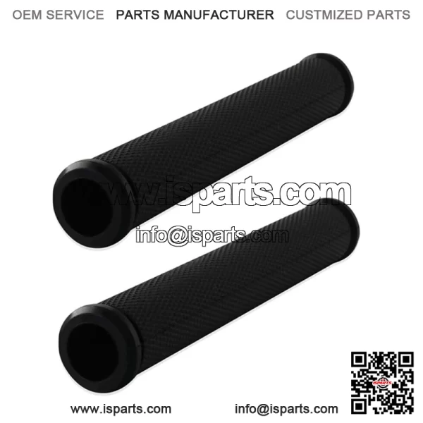 Black 8" Rubber Snowmobile Grips Fits Cat Polaris Skidoo Yamaha 7/8'' handlebars