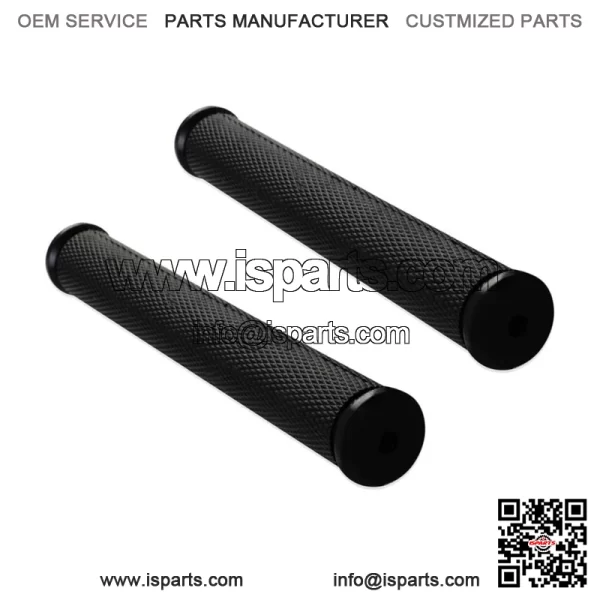 Black 8" Rubber Snowmobile Grips For Cat Skidoo Yamaha 7/8'' handlebars