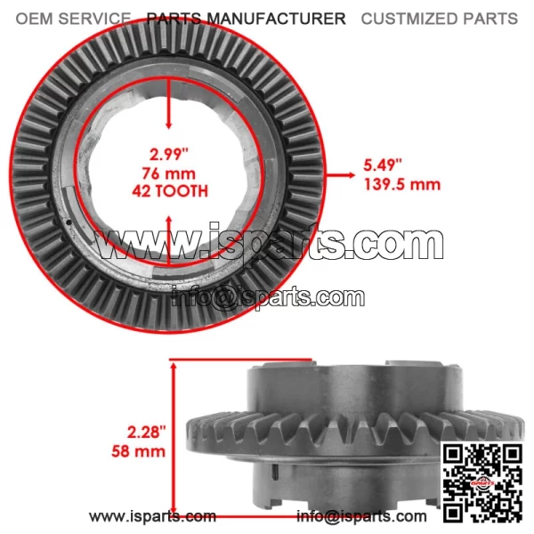 Front Differential Gear and Pinion w/ Cage Sportsman X2 550 10-14 / XP 850 10-14 - Image 2