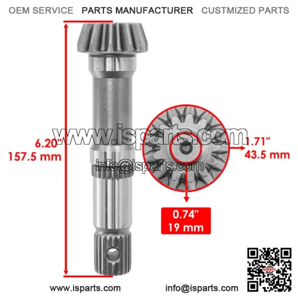 Front Differential Gear and Pinion Sportsman X2 550 2010-2014 / XP 850 2010-2014 - Image 3