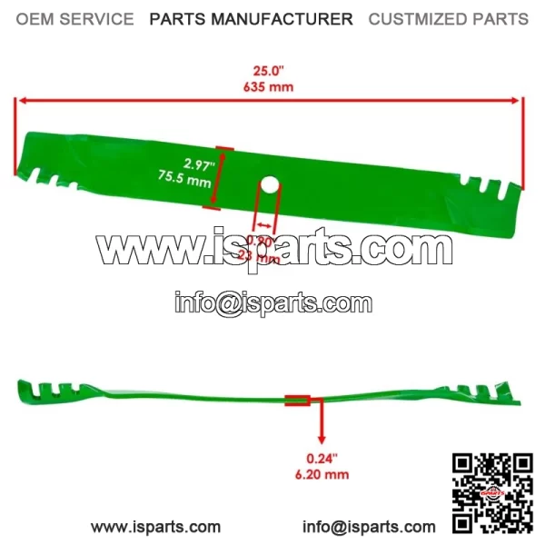 61" 72" Deck Blade for John Deere 2305 2320 2520 3120 3203 3320 3520 3720 4720 - Image 2