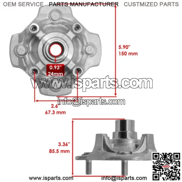 44615-HN2-A20 Front Wheel Hub For Honda TRX500 TRX680 Left Or Right (For: Honda) - Image 2