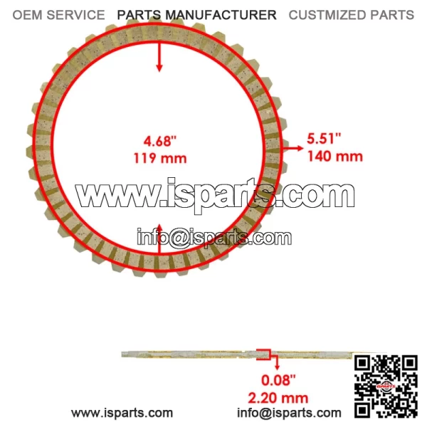 Clutch 37911-90 3791190 Friction Plates Set for Harley Davidson - Image 2