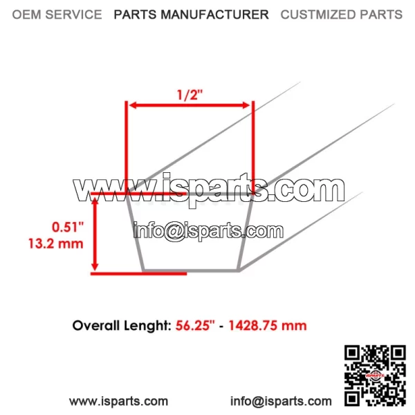 48285 486284 52" Deck Drive V Belt For Scag Super Z SMZ52  SSZ18 20 22 STHM 18 - Image 3