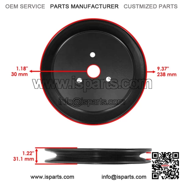 109-2180 72" Deck Spindle Pulley For Exmark Lazer Z LZ23 27 29 34 LZX34 38 801 - Image 2