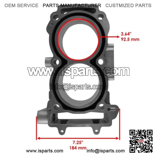 Cylinder For Polaris RZR XP 900 2011 2012 2013 93mm Bore 3022278 - Image 2