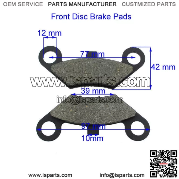 Front Disc Brake Pads For Buyang/JCL 300cc ATV Quadzilla 500 RS6 CF MOTO