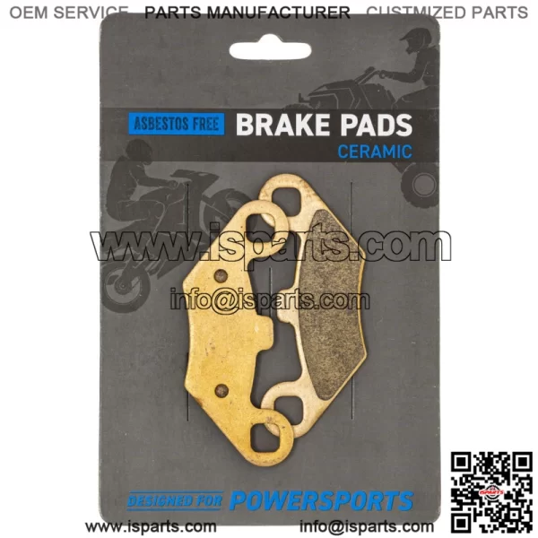 Brake Pad Set for Polaris 2202412 2200465 2201398 Front Rear Ceramic Scrambler (For: Polaris)