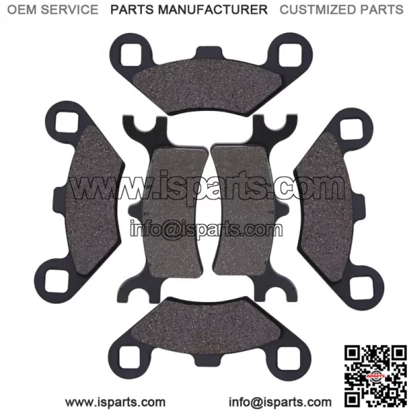 Front Rear Brake Pads for Polaris Sportsman 500 HO 4X4 2003-2009 ATV (For: Polaris)