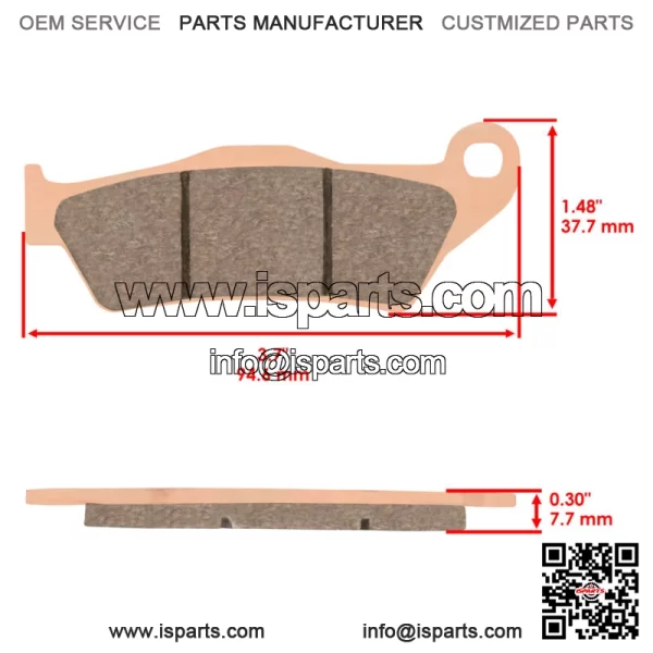 Front Rear Brake Pads for Yamaha YZF-R125 YZFR125 2008-2018  MT125 2014-2019 - Image 3