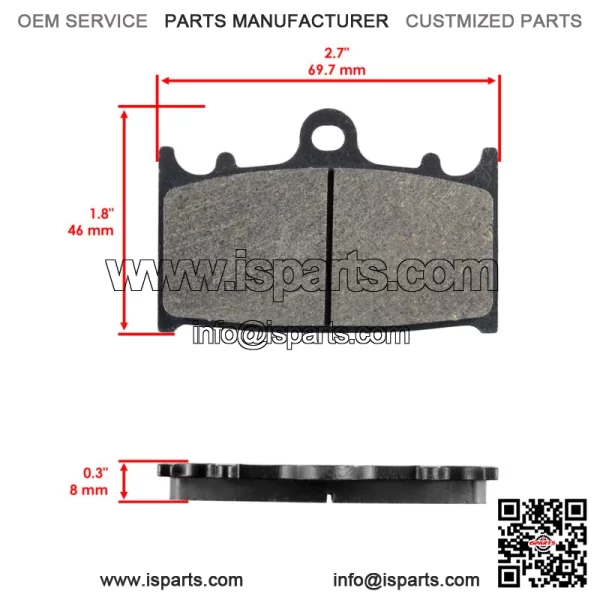 Front Rear Brake Pads for Suzuki GSX-R750 GSXR750 2000-2003 / TL1000S 1997-2001 - Image 3