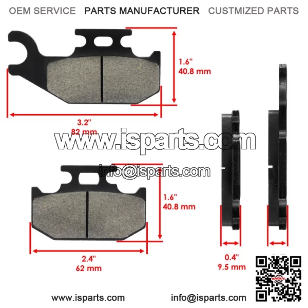 Front Brake Pads for Suzuki KingQuad AXi LT-A750 A750X 2008-2023 / 59100-31850 - Image 3