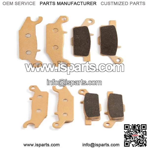 Front Rear Brake Pads For Yamaha Grizzly YFM700F 07-22 Grizzly 550 700 YFM550F (For: Yamaha)