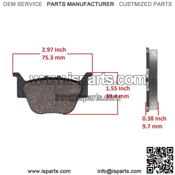 For Honda Rincon 680 Front Rear Brake Pad TRX680FA FA5 TRX680FGA 4x4 2006-2023 (For: Honda) - Image 3