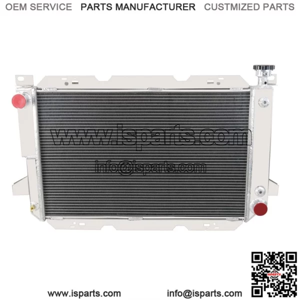 3-Row Aluminum Radiator designed for 1985, 1986-1997 Ford F150, F250, and F350 with 5.0L, 5.8L, and 7.5L V8 engines. - Image 2