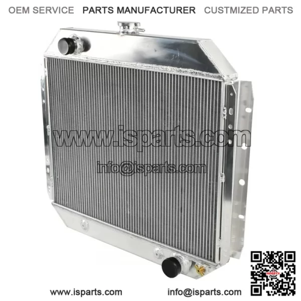 3-Row Aluminum Racing Cool Radiator, compatible with 1968-1979 Ford F100, F150, F250, and F350 models - Image 2