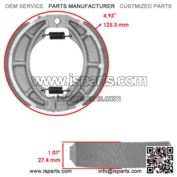 Front Brake Pads and Rear Brake Shoes for Suzuki DR200SE DR 200SE 2015-2020 - Image 3