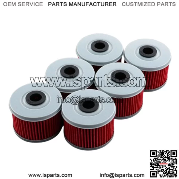 6x Oil Filter For Honda Rancher 350 420 TRX300 TRX400EX Foreman 500 Fourtrax 300 (For: More than one vehicle) - Image 2