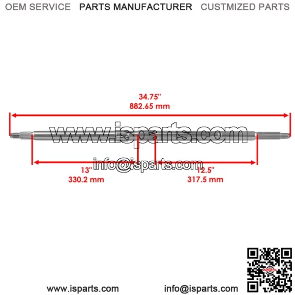 Rear Axle Shaft For Polaris Xpedition 325 425 2000-01 / Magnum 500 99-01 5131862 - Image 2