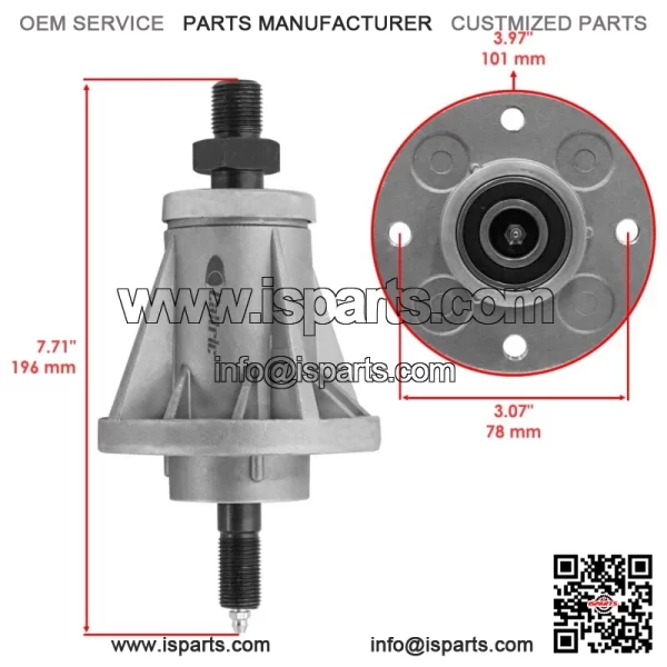 Deck Spindle & Pulley for Toro 05-36MR03 05-36MR04 36" / 05-37SC01 05-37SC02 37" - Image 2