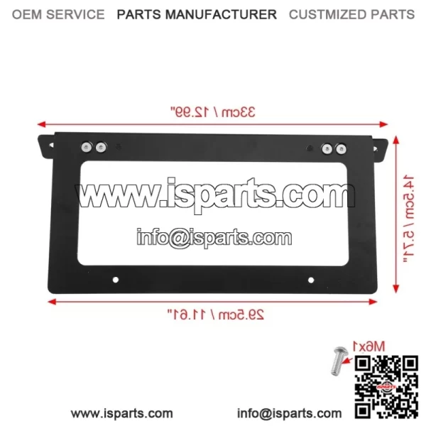 Black Aluminum Alloy Front License Plate Frame Suitable for 2021-2022 Ford Off-Road Models - Image 2