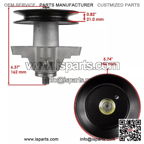 2 Spindle Assemblies with Deck Ring Compatible with Troy-Bilt TB2450, Horse, Mustang XP, and RZT 50 - Image 2