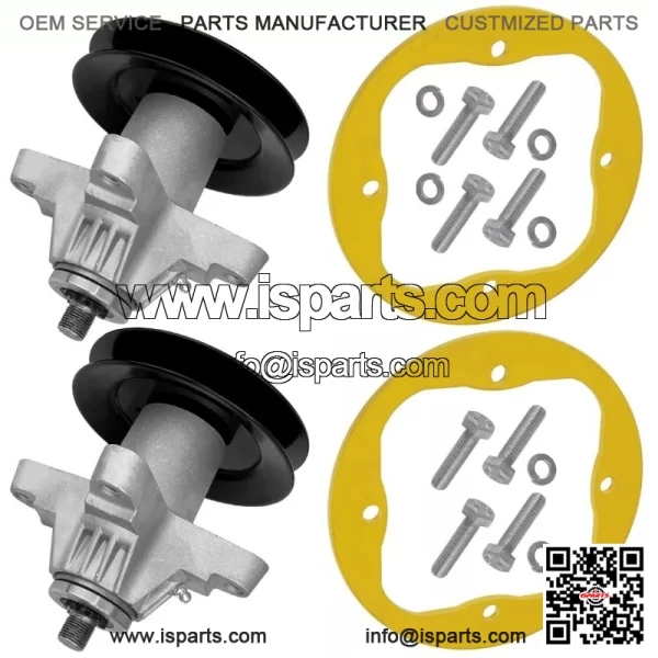 2 Spindle Assemblies with Deck Ring Compatible with Troy-Bilt TB2450, Horse, Mustang XP, and RZT 50 - Image 5