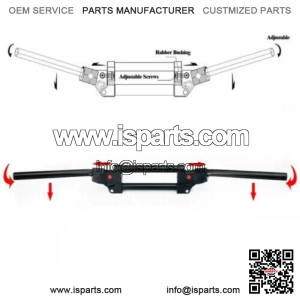 7/8" 22mm Adjustable Anti Vibration Handlebars For Yamaha Banshee YFZ350 YFZ450R