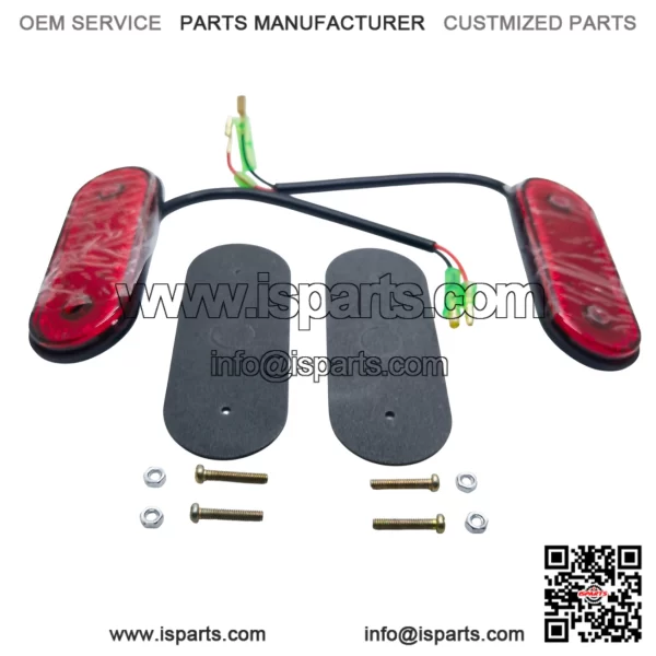 Red Side 20 LED Rear Tail Marker Lights Oval X2 12V 24V Neon Trailer Truck Lorry - Image 3