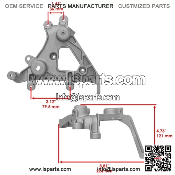 Front Fender Right Headlight & Bracket For Yamaha Raptor 700 YFM700 2006-2012 - Image 2