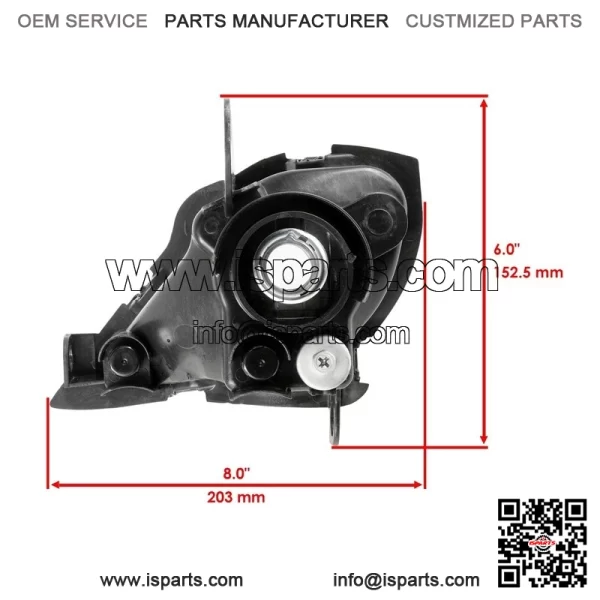 Front Fender Right Headlight & Bracket For Yamaha Raptor 700 YFM700 2006-2012 - Image 3