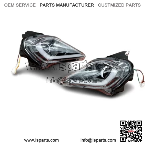 2 x LED Headlights Yamaha YFZ450R Raptor 700 700R YFZ450 WOLVERINE - Image 4