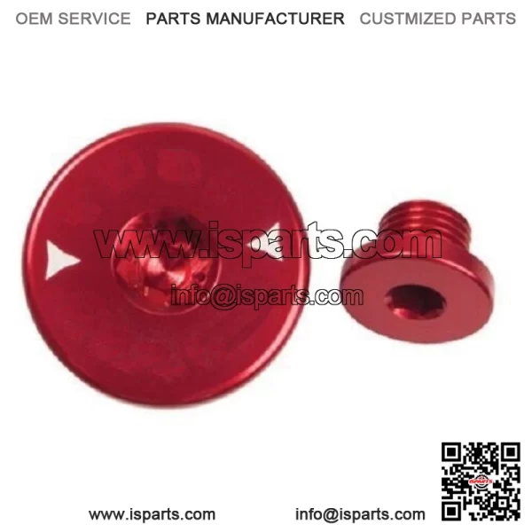 Billet Aluminum Engine Plug Kit Plugs Red HONDA TRX300EX TRX400EX TRX450R