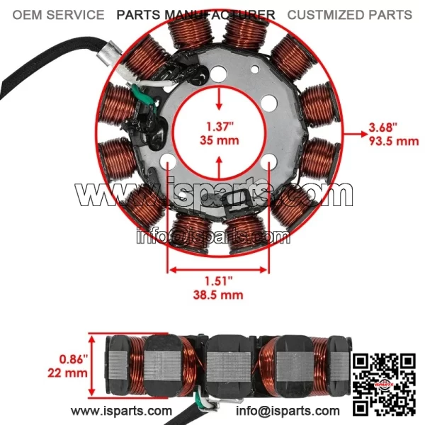 Generator Stator & Gasket For Honda CRF110F 2013-2018 31120-KYK-911 - Image 2
