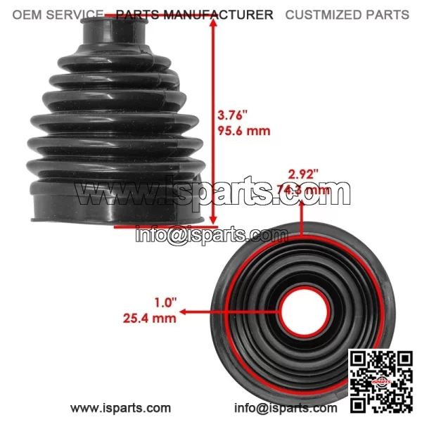 Front Axle Inner & Outer CV Boot For Polaris Ranger EV Full Size Premium 2023-24 - Image 3