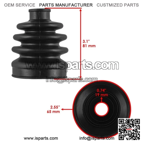 2 Front Inner Outer Axle CV Boot Kit For Honda TRX450ES TRX450S Foreman 98-01 - Image 2