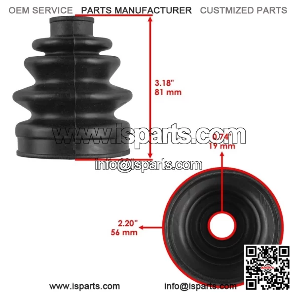 2 Front Inner Outer Axle CV Boot Kit For Honda TRX450ES TRX450S Foreman 98-01 - Image 3