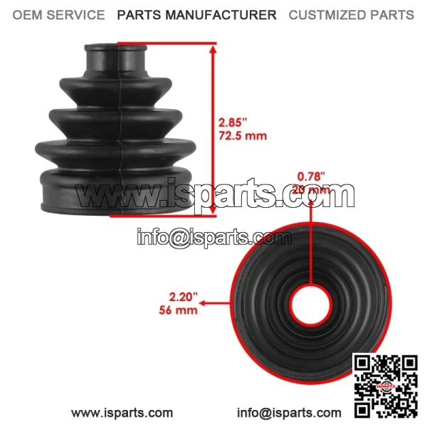 Front Axle Inner & Outer CV Boot Kit For Yamaha Kodiak 450 YFM450 EPS 2022-2025 - Image 2