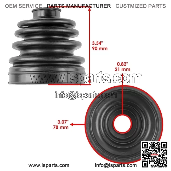 Rear Axle Inner Outer CV Boot Kit For Polaris Ranger 570 Full Size 2019-2025 - Image 2