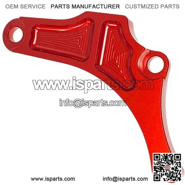 Yamaha YFZ450 Red Motor Engine Case Saver Chain Guard Billet CNC 2004-2013 - Image 4