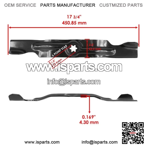 112-0316 112-0330 50" Deck Blade & Nut For Toro LX500 SL500 GT2100 GT2200 - Image 2