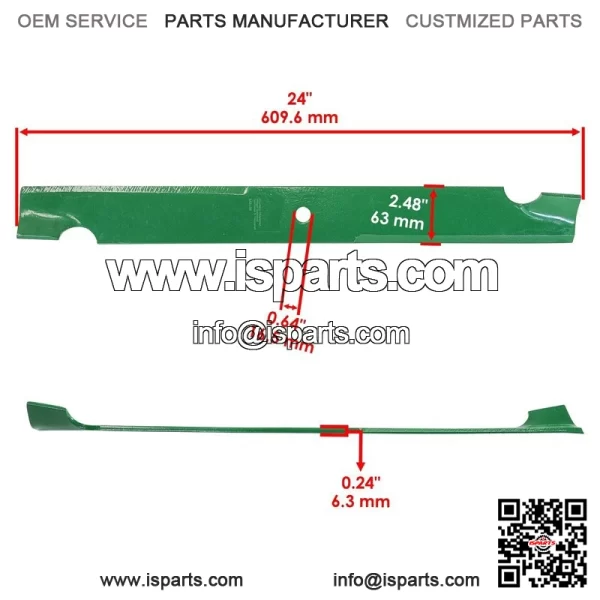 038-7202-00 038-7230-00 30227-72H 50-4005 Deck Blade for Bad Boy Exmark Windsor - Image 2