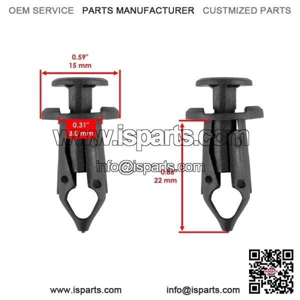 Fender Rivet Clip For Honda Fourtrax 400 TRX400FW 1995-02 / Recon TRX250 97-01 - Image 2